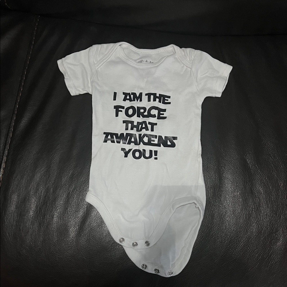 White Baby Bodysuit with Bold Print
